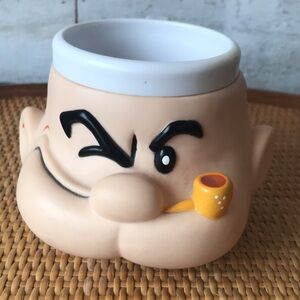 Popeye the sailor man vintage vinyl mug